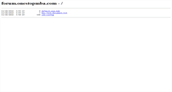 Desktop Screenshot of forum.onestopmba.com